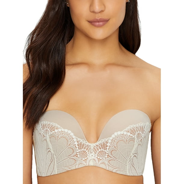 Wonderbra Womens Refined Glamour Ultimate Lace Strapless Everyday Bra 
